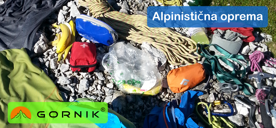 Osnovna alpinistična oprema za tečajnika alpinistične šole